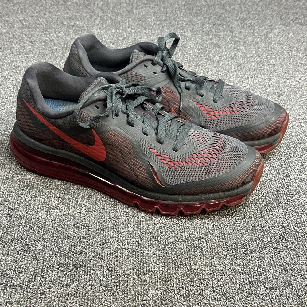 Nike Air‎ Max 2014 Anthracite Grey Red Men's Shoes Size 11.5 (621077-066)